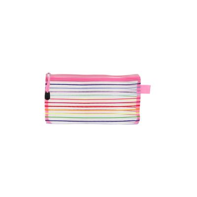 Envelope Malote Le com Zíper com Listras Coloridas 105x148mm Estampas Diversas - Item Sortido