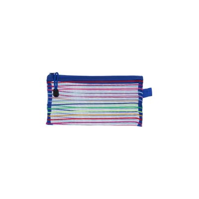 Envelope Malote Le com Zíper com Listras Coloridas 105x148mm Estampas Diversas - Item Sortido