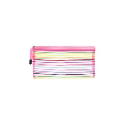 Envelope Malote Le com Zíper com Listras Coloridas 105x148mm Estampas Diversas - Item Sortido