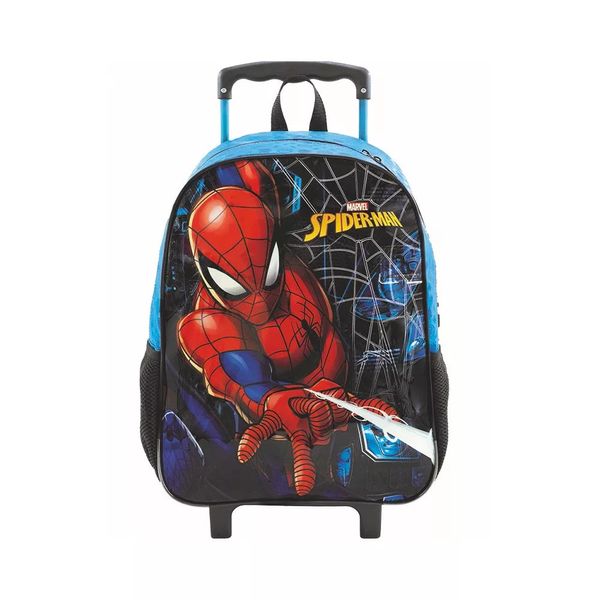 Mochilete Infantil Xeryus Spider Man 16" Bolsos Laterais com Elásticos