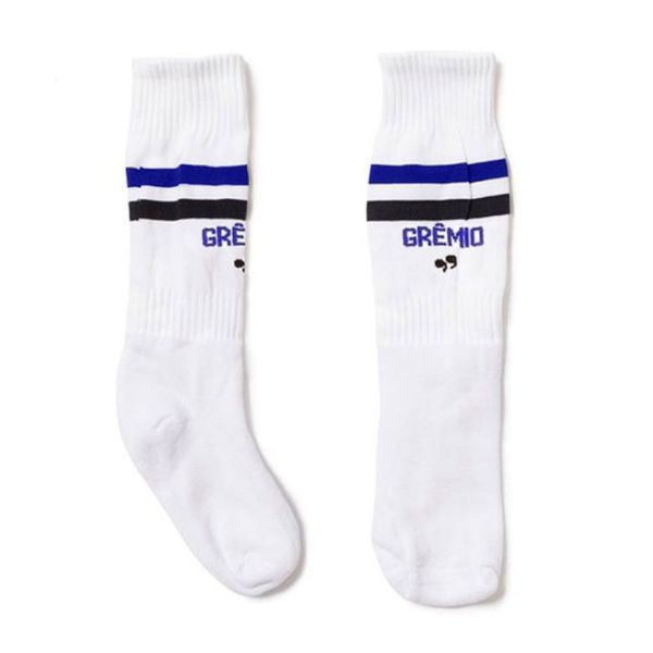 Meião Infantil Campo Grêmio Branco Oficial P Meião Infantil Campo Grêmio Branco Oficial P