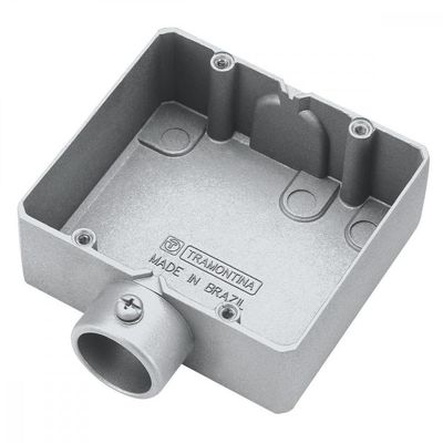 Condulete duplo 3/4" tipo "ED" - sem tampa / sem rosca / com pintura eletrostatica a po
