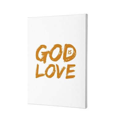 Quadro Placa Decorativa - Frase God Is Love (deus é Amor)