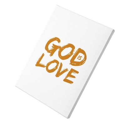 Quadro Placa Decorativa - Frase God Is Love (deus é Amor)