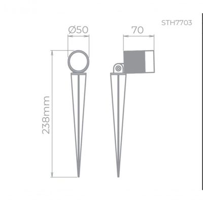 Stella Luminaria Espeto Foco 7w 3000k Sth7703-30