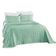 Kit Cobre Leito Colcha Nobre Casal King 3 Peças Micropercal 200 Fios Matelado - Verde Salvia