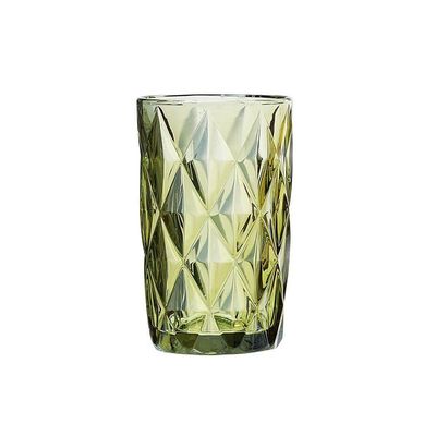 Copo Para água Vidro Diamante Verde Class Home 350ml