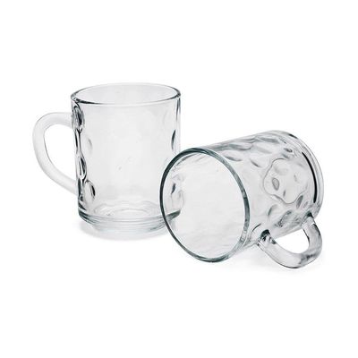 Caneca De Vidro Bubles Relevo Em Casa Tem 245ml
