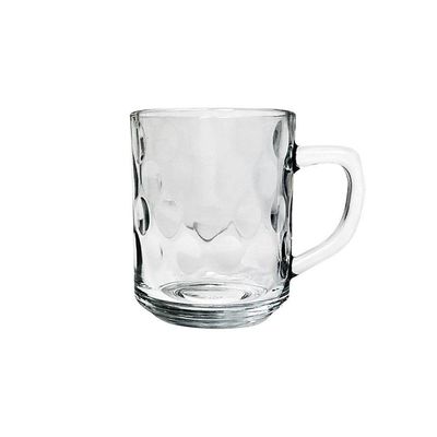 Kit 2 Canecas De Vidro Bubles Relevo Em Casa Tem 245ml