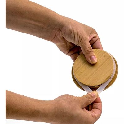Pote 1100ml De Vidro Canelado Com Tampa De Bambu -oikos