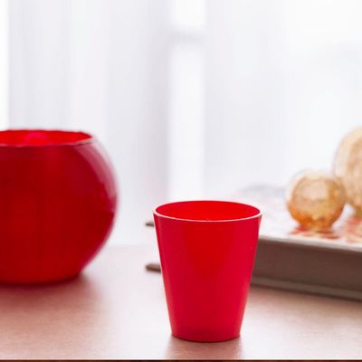 Copo Fresc Redondo 350ml Coral Em Polipropileno Linha Tendência Vem