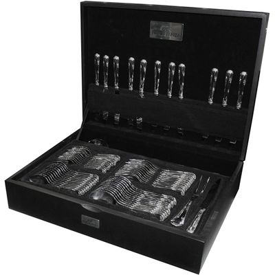 KIT FRACALANZA FAQUEIRO MADRID 101 PEÇAS EM ACO INOXIDÁVEL 18/10 4,0MM E ESTOJO