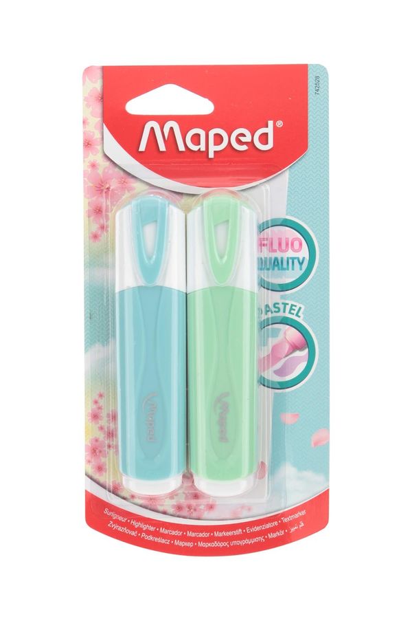 Marcador de Texto Maped com 2 Unidades Tons Pastéis Azul/verde