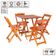 Kit 6 Conjuntos Dobráveis 70 X 70 Com 4 Cadeiras Dobráveis Mel - M.b Móveis