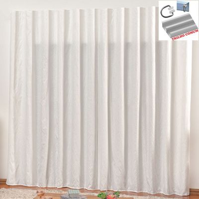 Cortina em Jacquard Bahamas 2,00 x 1,70 Para Trilho Comum - Branca