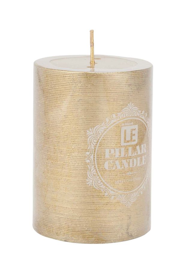 Vela Cilíndrica Le Colorida 10cm Dourado