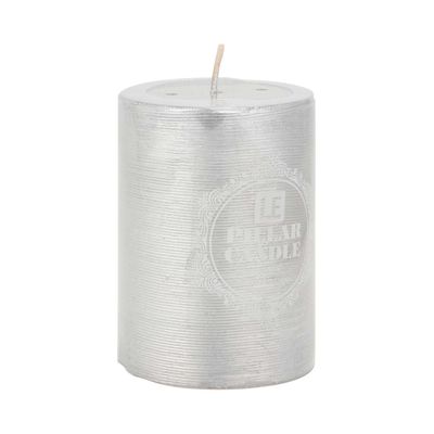 Vela Cilíndrica Le Colorida 10cm Prata