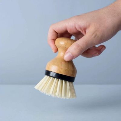 Escova De Limpeza Redonda Com Pega De Bambu Oikos:preto