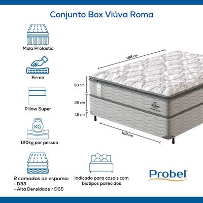 Conjunto Box Viúva Mola Probel Roma (128x188x56cm)