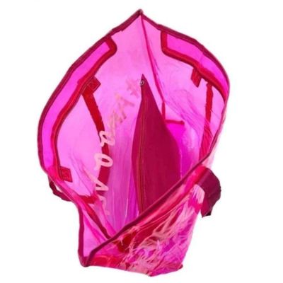 Kit Bolsa Sacola Amo O Verão De Silicone Leve De Ombro Com Alça Confortável De Praia Passeios pink