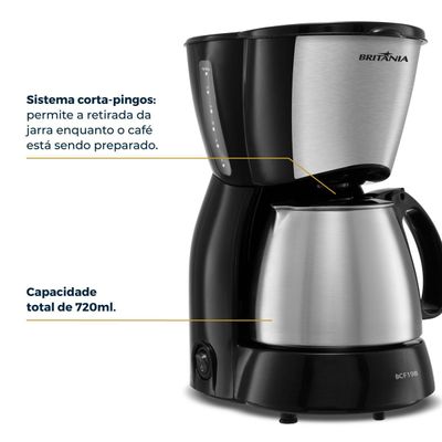 Cafeteira Britânia 18 Cafezinhos BCF19B 550W 127V