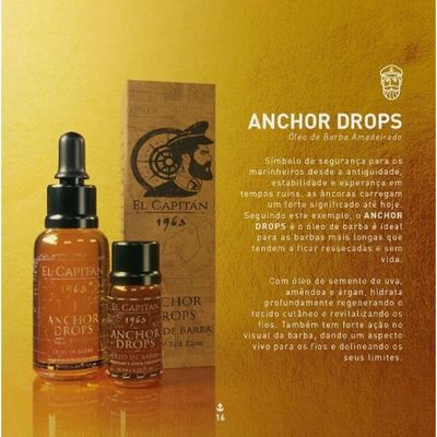 Óleo De Barba Anchor Drops 30ml El Capitán