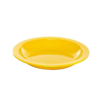 Prato Elegance Fundo Redondo 22cm Amarelo Em Polipropileno Linha Tropical Vem