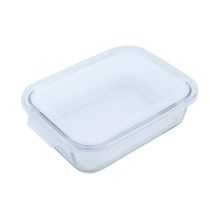 Pote de Vidro Retangular com Tampa 1L