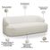 Sofá 3 Lugares Curvo Orgânico Para Sala Living 180cm Barolo L06 Bouclê Off White - Lyam Decor
