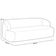 Sofá 3 Lugares Curvo Orgânico Para Sala Living 180cm Barolo L06 Bouclê Off White - Lyam Decor