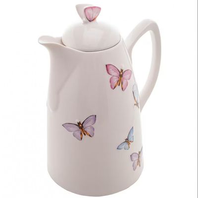 Garrafa Térmica Wolff Borboletas 900 ml Branco