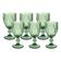 Jogo 6 Taças De Vidro Diamond Diamante Verde 300ml água Class Home