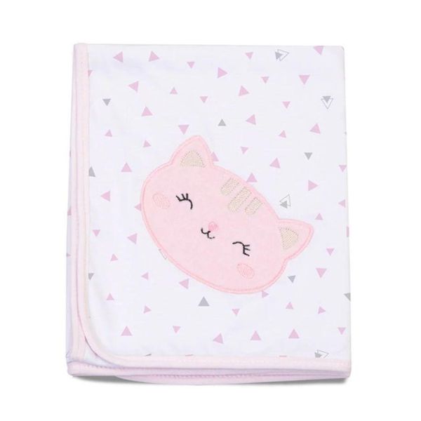 Manta Bebê Malha Mami Bichuus Rosa 90x80cm Papi
