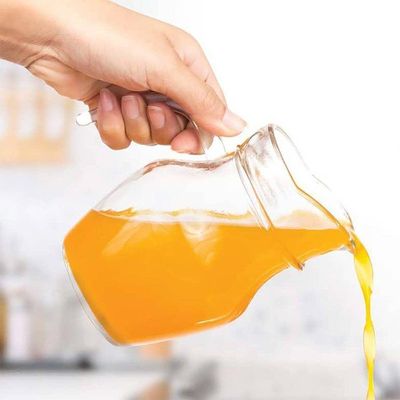 Jarra De Vidro Lisa Com Alça Em Casa Tem 500ml