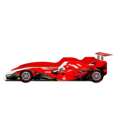 Cama Carro Montessori Solteiro Com Colchão F1 Vermelho Erin Jm Móveis