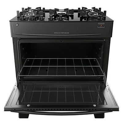 Fogão 5 Bocas Atlas Mônaco Top Glass com Acendimento Automático - Preto
