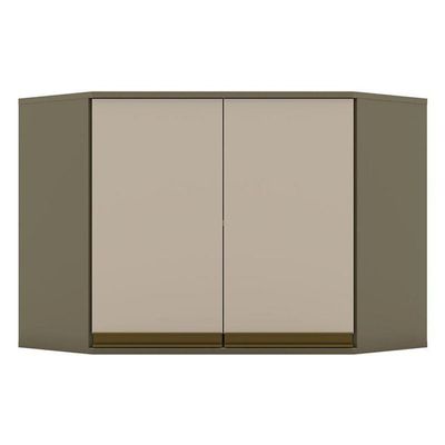 Armário Aéreo évelin Canto Obliquo 2 Portas 67 Cm Duna Cristal - Henn