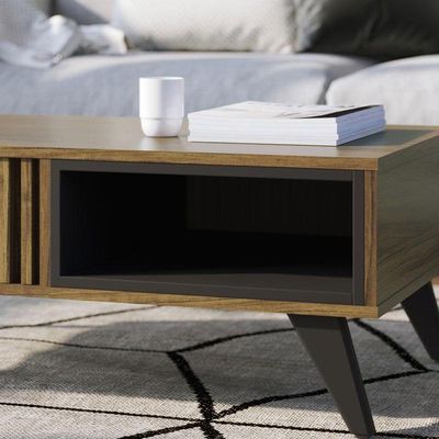 Mesa De Centro Jeri Noce Milano Preto Acetinado - Colibri
