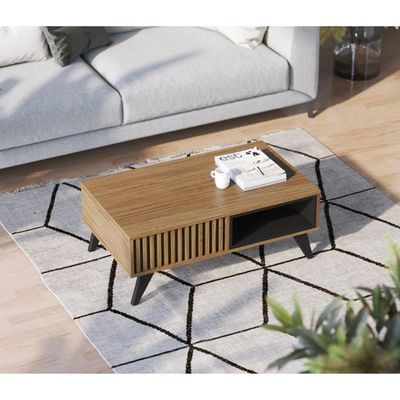 Mesa De Centro Jeri Noce Milano Preto Acetinado - Colibri