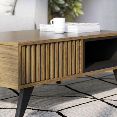 Mesa De Centro Jeri Noce Milano Preto Acetinado - Colibri