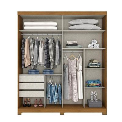 Guarda Roupa Casal Turin Nature Off White - Henn