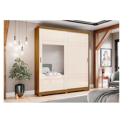Guarda Roupa Casal Turin Nature Off White - Henn