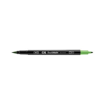 Marcador Artístico Cis Dual Brush Fine Aquarelável Verde Claro 0.8mm
