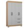 Cômoda 867 4 Gavetas E Guarda Roupa Solteiro Tóquio 4 Portas Damasco Off White - Poquema