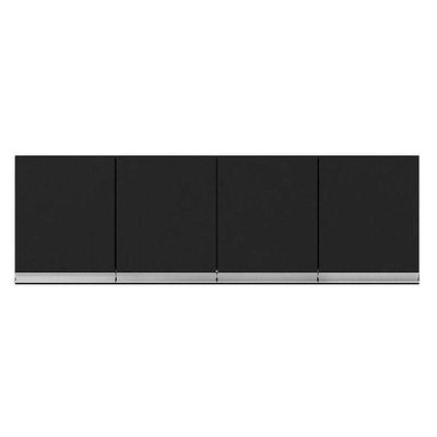 Armário Aéreo Para Cozinha Andréia 4 Portas 150 Cm Preto Fosco - Ajl