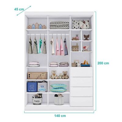 Quarto De Bebê Eloá Com Berço Americano Tutto New Branco Acetinado E Colchão Gazin - Phoenix Baby