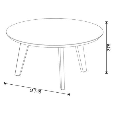 Mesa De Centro Classic Redonda Off White - Imcal
