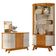 Aparador Para Sala Buffet Monza E Cristaleira Moss Cinamomo Off White - Madetec