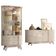 Aparador Para Sala Buffet Mônaco E Cristaleira Moss Calacata Off White - Madetec