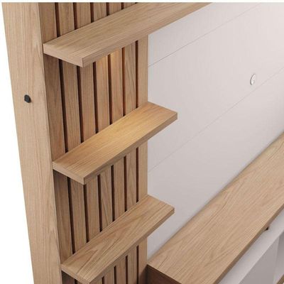 Estante Home Theater Ambiente Maceió Freijó Off White - Colibri